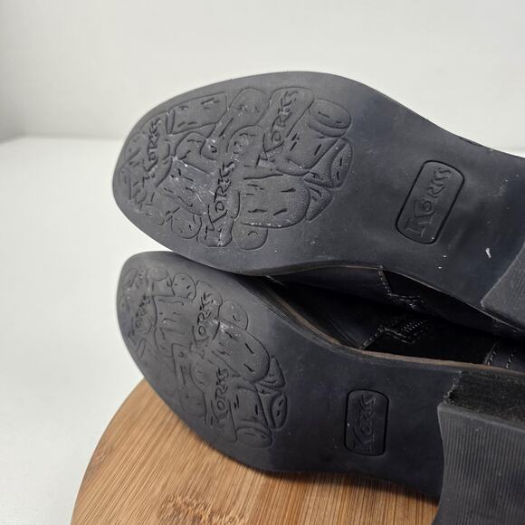 Korks Boots Womens Size 6.5 Black Leather Suede Ankle Chelsea Side Zip Q43803 - Picture 13 of 16